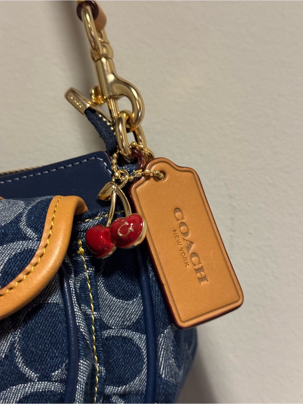 Coach Ashton Baguette in Signature Jaquard Denim - Picture 3 of 9